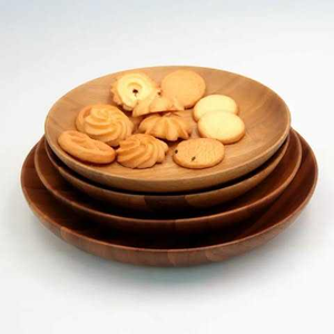 Plateau de service en bois rond, style campagnard, fait à la main, poli, pigmenté, pour les fêtes, en stock - Artisanat Saniya, prix bas, vente - Product Image 4