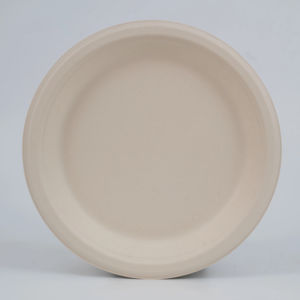 6 Inch Wholesale <b>Disposable</b> Round Bagasse <b>Plate</b> Microwave-Safe Heat-Resistant - Product Image 1