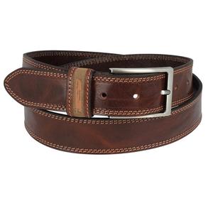 เข็มขัดผู้ชาย หนังวัวแท้ชั้นบนสุด เย็บสองชั้น ดีไซน์หรูหรา เข็มขัดหนังแฟชั่นลำลองสำหรับผู้ชาย - Product Image 2