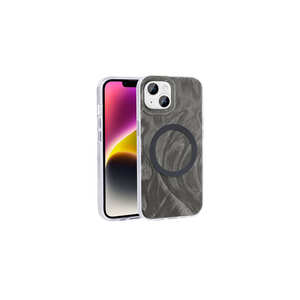 Funda de Silicona Compatible con Magsafe para iPhone 15, Diseño de Pintura con Pincel, Patrón de Paleta ASMA Púrpura de Lujo, Cubierta Protectora Trasera - Product Image 4