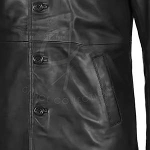 Abrigo de cuero puro sólido informal de invierno recién llegado para abrigo largo cálido grueso de color personalizado con bolsillo - Product Image 6