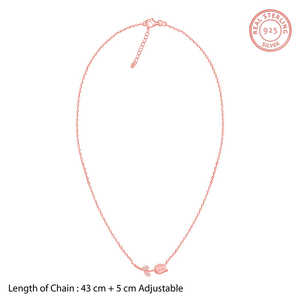 Rose Gold Pink Quartz Flower <b>Necklace</b> <b>Vintage</b> Bohemia Link Chain with Rhodium Gold Plating Diamond Main Stone Brass Material - Product Image 5