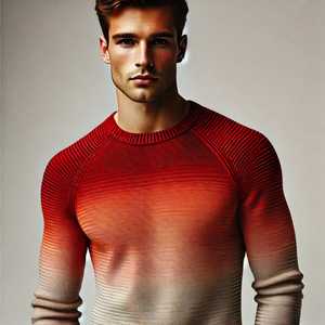 Suéter de Cuello Redondo de Manga Larga para Hombre FISLEY INTERNATIONAL, 100% Alpaca, Transpirable, Antiarrugas, Tejido de Otoño - Product Image 4