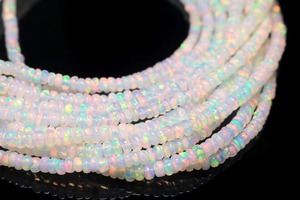 ลูกปัดโอปอลเอธิโอเปียสีขาวธรรมชาติ AAA หลายสี ประกายสวยงาม รูปทรงรอนเดลล์ เรียบเนียน ไม่มีการประดับตกแต่ง  รับรองโดยผู้ตรวจสอบอิสระ สำหรับทำเครื่องประดับ - Product Image 3