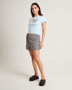 T-shirt pour femme, écologique, été, coupe ample, col rond, imprimé graphique, manches courtes - Product Image 4