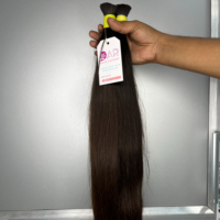 Cheveux vierges indiens bruts ondulés, extensions de cheveux en vrac blanchis, tissage à la main, perruques à trame