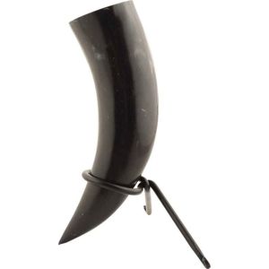 CORNE À BOIRE AVEC SUPPORT Corne Viking avec support en cuir Corne à boire Viking sculptée Antique Viking pour la fête de Noël - Product Image 4