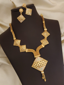 Ensemble de collier Rajwadi Mina pour femmes ensemble de collier traditionnel indien de luxe parfait pour le mariage, les occasions festives dernières conceptions - Product Image 4