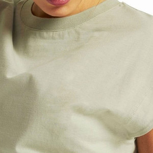 Tops cortos de punto personalizados para mujer, Sexy Top corto de manga corta con cuello redondo para verano - Product Image 4