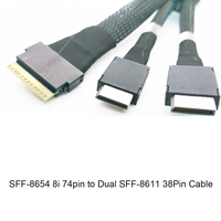 Ltraport límline SFF-8654 8i 74pin a SFF-8611 38Pen able