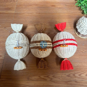 Handmade Rattan Cute Candy Many Colors Gift <b>Box</b> for Ramadan Decorations 2026 Custom Design Handwoven Rattan Basket - Product Image 5