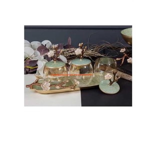 Bol de service en acier rond en métal avec bol de service en argent blanc avec finition haut de gamme - Product Image 6