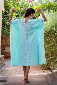 Kaftan grande taille pour femmes, robe à manches trois-quarts, longueur aux genoux, nouvelle collection - Product Image 5