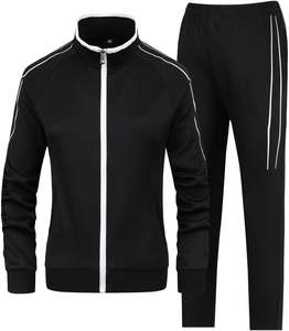 Survêtement athlétique 2 pièces pour femme Sweat-shirt d'entraînement à fermeture éclair complète avec vestes et pantalons actifs - Product Image 2