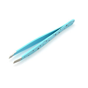 Pinzas de Cejas Profesionales de Acero Inoxidable con Punta Inclinada, Personalizadas con Marca Privada - Product Image 2