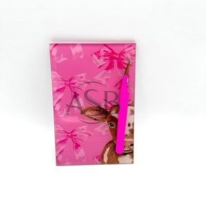 ขนตาปลอมทำจากอะคริลิคสีชมพูโบว์ขนตาแบบแม่เหล็กสำหรับต่อขนตาแหนบปรับแต่งได้อย่างยั่งยืนพร้อมโบว์ - Product Image 6