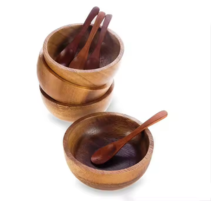 Ensaladera de Madera de Acacia Más Vendida, Plato de Tamaño Personalizado Hecho en India con Esmalte para Uso Comercial por Crescent Crafts - Product Image 1