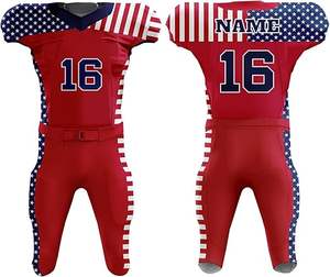 Uniformes de football américain de qualité à l'exportation avec nom et numéro personnalisés imprimés par sublimation - Product Image 2