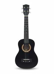 Ukelele Soprano Clásico Negro SOLOBEAT de 21 Pulgadas, 4 Cuerdas, Cuerpo de Caoba Acústica, Mástil con Acabado Pulido y Barnizado para Principiantes - Product Image 3