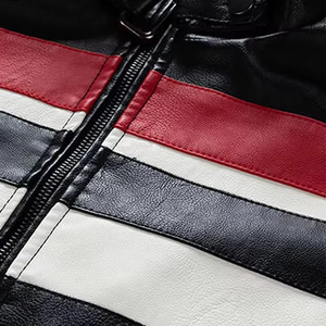 Meilleure vente de veste en cuir noir, coupe décontractée et matière souple et fluide. Disponible à prix de gros. - Product Image 5