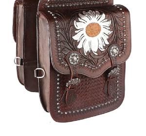 Sacs de selle de saut équestre en cuir véritable de haute qualité usinés à la main vêtements d'équitation occidentale pour chevaux - Product Image 3