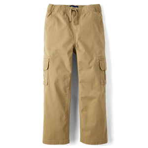 กางเกงคาร์โก้แบบดึงขึ้นกลางขาทรงหลวมสำหรับเด็กสำหรับกลางแจ้งกางเกงแบบมีเชือกผูกผ้าลินินปิด/ละอองลอย/ใหม่ - Product Image 3