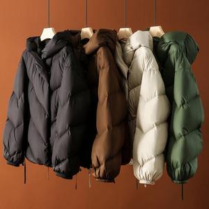 2025 nuevo diseño de invierno liso teñido cortavientos capucha chaqueta al aire libre chaqueta acolchada para Hombres Nuevo - Product Image 1