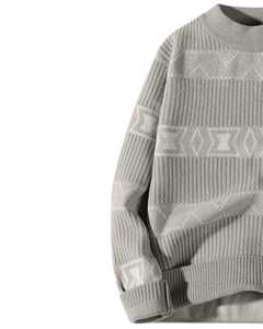 Suéteres de Invierno de Punto Gris Claro para Hombre, Suéter Suave y Cálido, Elegante y Cómodo para Uso Diario, Moda de Invierno de Primera Calidad - Product Image 2