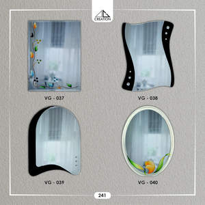 Miroir de salle de bain design à rainure en V avec réflexion claire pour les espaces intérieurs modernes en provenance d'Inde - Product Image 1