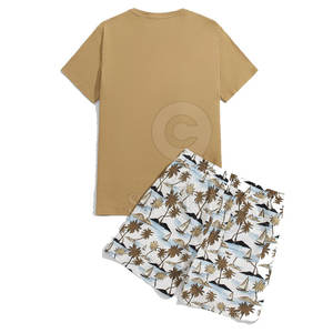 Conjunto de camiseta ligera de verano inspirada en la madera para hombre, transpirable e informal para usar en climas cálidos - Product Image 2