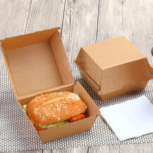 Caja de hamburguesas corrugada Logotipo personalizado y caja de hamburguesas de tamaño para venta en línea - Product Image 6