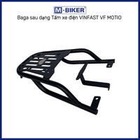 Porte-bagages arrière professionnel imprimé et fabriqué par CNC pour moto électrique VinFast MOTIO, design de plaque en acier MBiker, logo MBiker, capacité de charge 20-30 kg