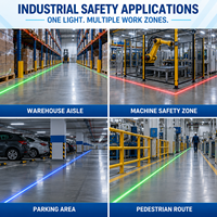 Projecteur laser industriel 30W à ligne droite, clarté à 10m, montage en hauteur pour entrepôts, zones de sécurité des chariots élévateurs et usines