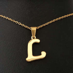 Women's Alphabetic <b>Locket</b> Set - Gold - Product Image 2