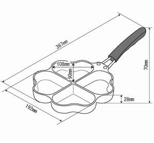 Poêle à frire en forme de feuilles de trèfle, compatible avec les cuisinières à induction IH, fabriquée au Japon - Product Image 2