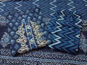 Conjunto de traje sencillo de la mejor calidad para mujer Salwar Kameez Impresión digital con conjunto de traje de algodón Dupatta Listo a precio mayorista - Product Image 2