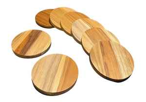 Posavasos Redondo de Madera Marrón Duradero de Alta Calidad con Diseño Moderno Personalizable para Café y Desayuno, el Mejor Artículo Promocional - Product Image 3