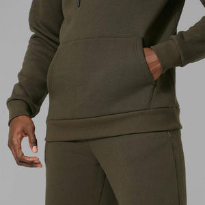 2024ชุดสั้นมีฮู้ดสำหรับผู้ชายชุดสูทสองชิ้นขนาดพิเศษยาวถึงเข่าคอลเลคชั่นฤดูหนาวระบายอากาศได้ดี - Product Image 3