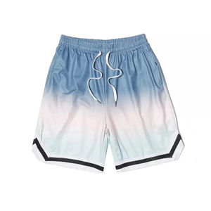 Pantalones cortos informales de algodón y poliéster con lazo elástico para exteriores con estampado de letras y logotipo personalizado para hombre - Product Image 4