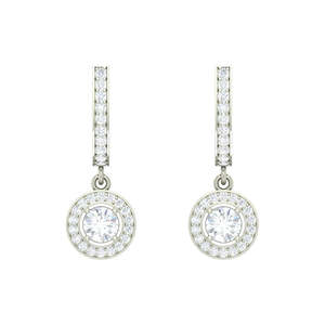 NOVAMART Fine 18K Gold Plated <b>Sterling</b> <b>Silver</b> & Cubic Zirconia <b>Dangle</b> <b>Earrings</b> for Women Girls Wholesale Export - Product Image 1