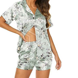 Vêtements de nuit pour femmes en coton 100% taille XL, manches longues, imprimé uni, haute qualité, collection été du Pakistan, vente chaude - Product Image 4