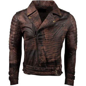 Pure Cowhide <b>Leather</b> Fashion Casual Men's Winter Jacket with Front Logo Eco-Friendly & Windproof With <b>High</b> Demand <b>Top</b> Selling - Product Image 2