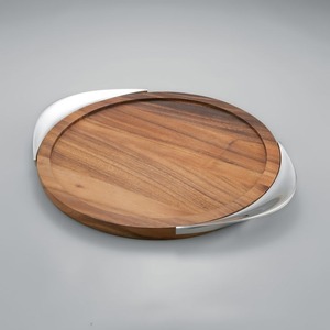 Bandeja de cóctel multifunción de acero inoxidable y madera-Fácil de limpiar para uso en cocina y sala de estar - Product Image 4