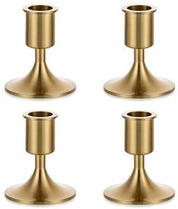 Best Quality Handmade <b>Gold</b>-Finished Aluminum Metal Candelabra for Home and Wedding Decor Elegant <b>Pillar</b> <b>Candle</b> Holder Set - Product Image 5