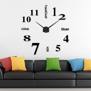 Grande Orologio da Parete Decorativo 3D Senza Cornice, Moderno Silenzioso al Quarzo con Motivo Vegetale per Sala da Pranzo e Festività - Product Image 1
