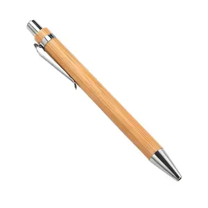 Stylo à bille en bois de bambou personnalisé avec logo vierge écologique, cadeaux