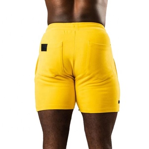 Haute qualité été hommes sweat Shorts décontracté sportif haute rue taille élastique Anti-rides mi solide coton essentiel - Product Image 3