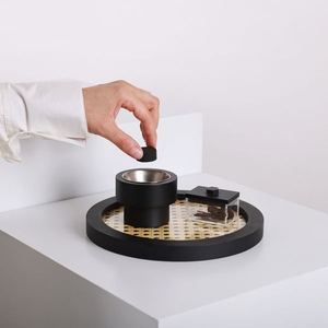 ชุดเตาเผาบาคูร์ไม้สีดำสุดหรู พร้อมถาดหวาย กล่องเก็บอูดอะคริลิค เตาเผาเครื่องหอมแบบอาหรับ สำหรับใช้ในบ้านและเป็นของขวัญ - Product Image 2