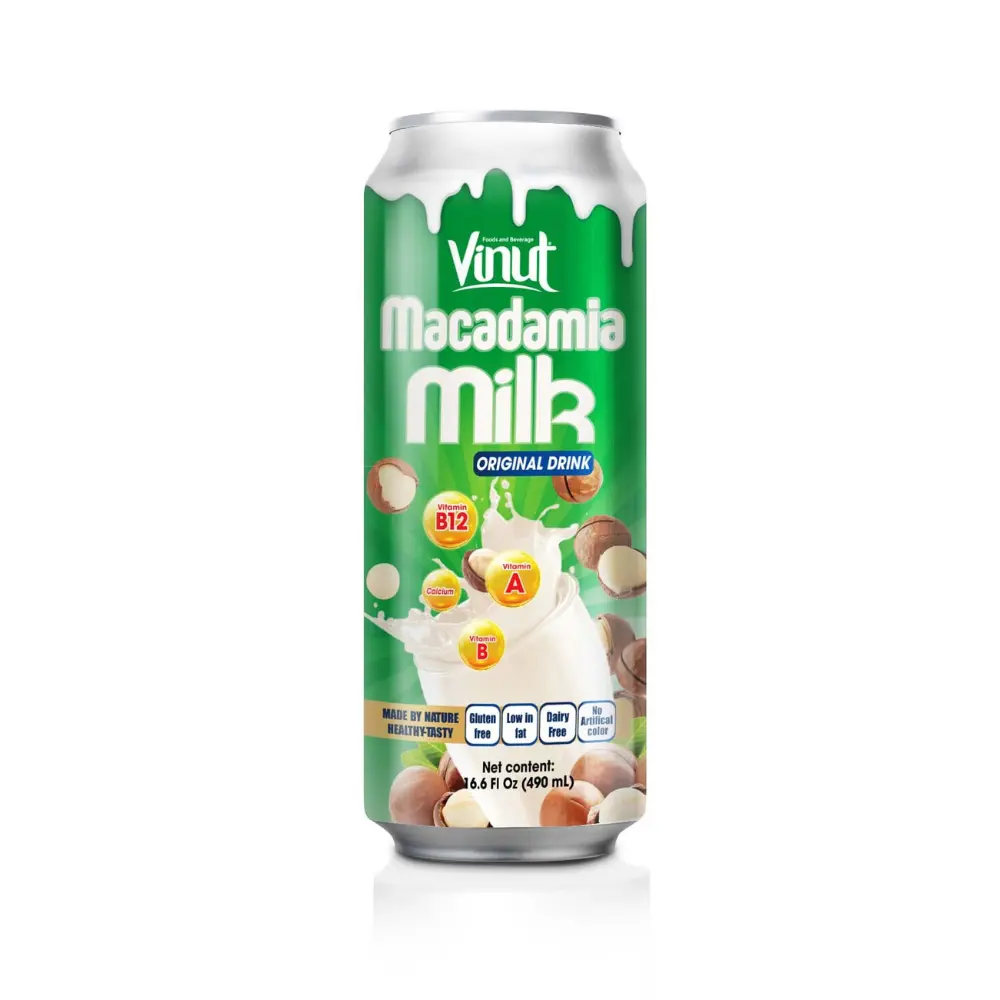 Fournisseurs de boissons au lait de macademia, 500ml, VINUT, lait végétalien, noix, lait