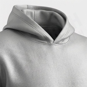 Sweat à capuche unisexe 100 % coton pour l'hiver, décoré de strass, uni, zippé, motif uni, couleur personnalisée, manteau à capuche sur mesure - Product Image 4